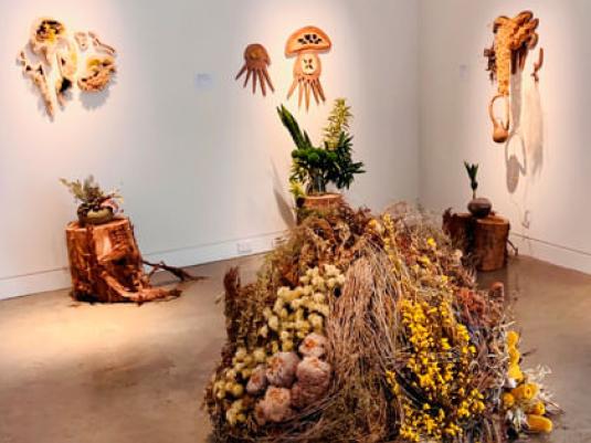 installation made from plant materials
