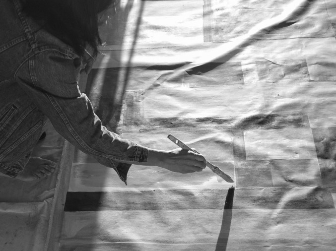 Veronica Rojas Nuñez, self-portrait in studio