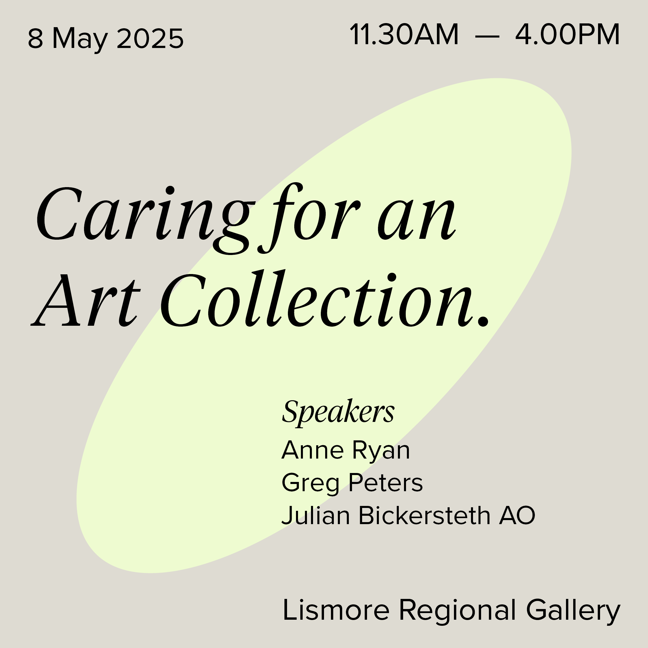 A poster for Caring for an Art Collection
