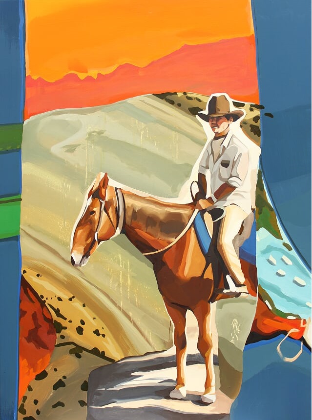 stockman on horse in landscape