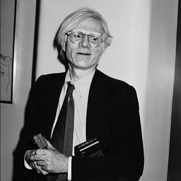 photograph of Andy Warhol