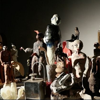 sculptures of multiple different people