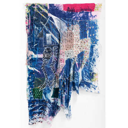 abstract image made with Indian textiles