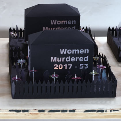 graves with headstones remembering murdered women