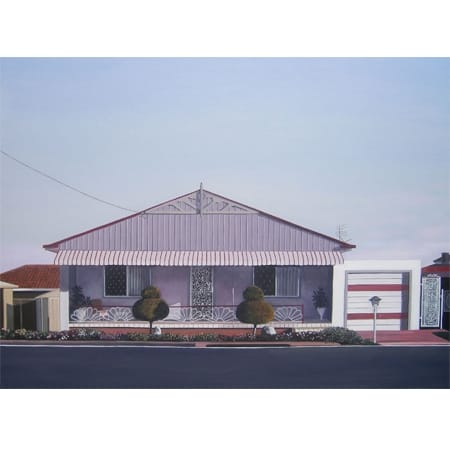 house with two small trees