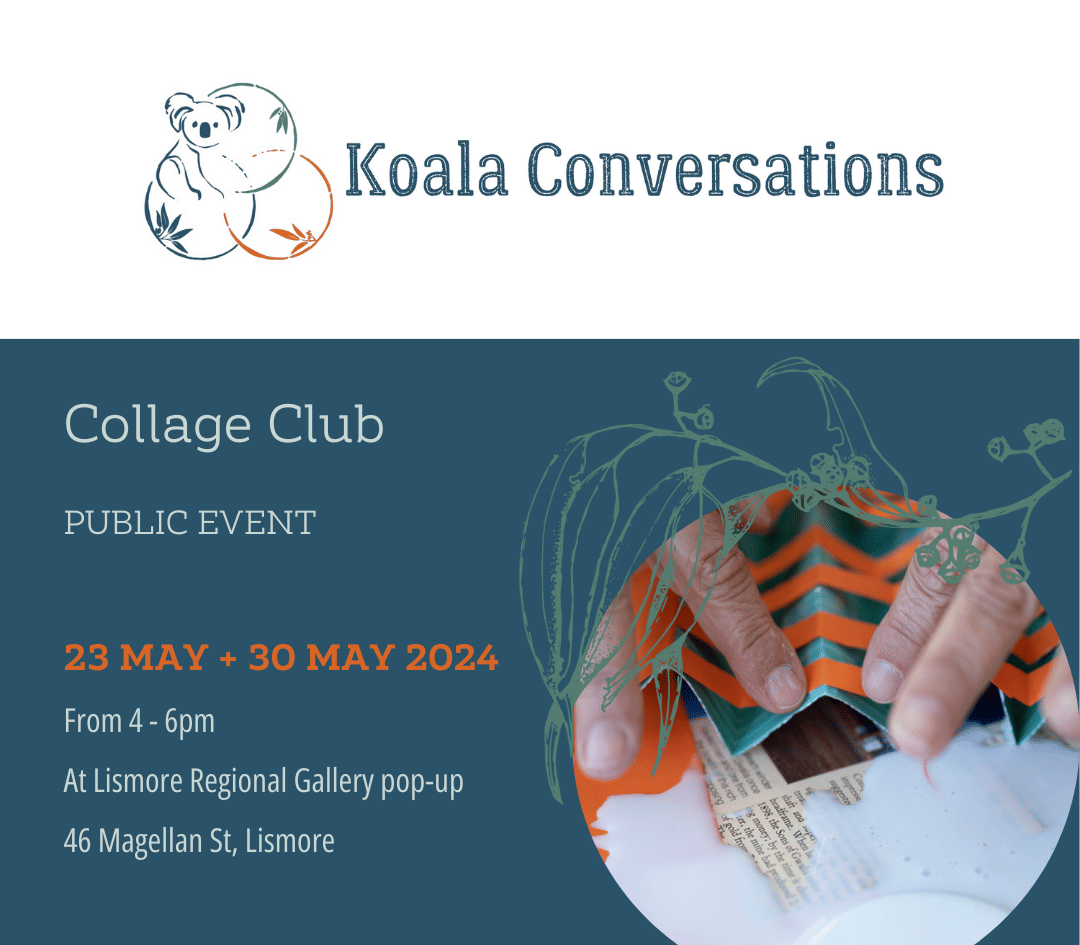 hands creating collage