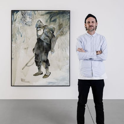 Laith McGregor with his work