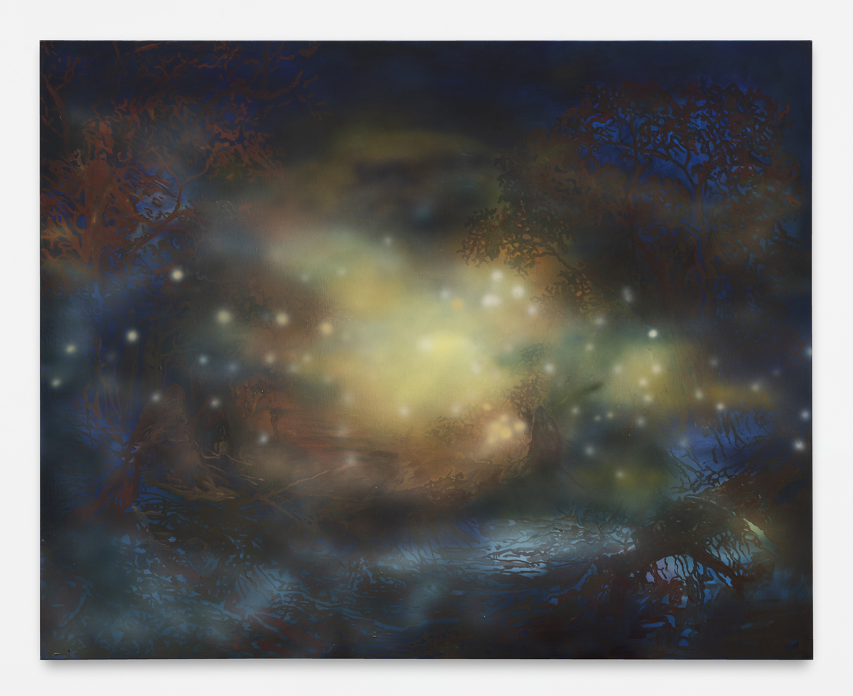 Babette Robertson, ‘The painting is supposed to be a bushfire but no one believes me…’ (detail) 2026, water-based pigment and oil on linen, 130 x 162 cm. Courtesy the artist and Olsen Gallery. Photo: Tanguy Beurdeley