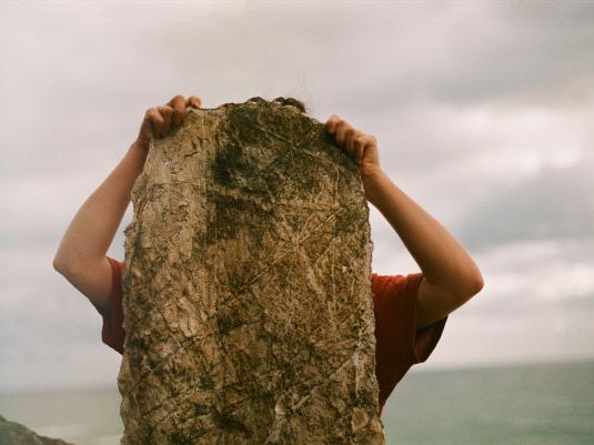 Merinda Davies, 'Stone Skins', process photograph