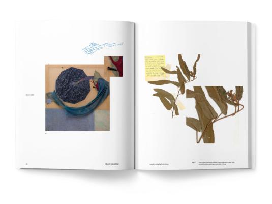 A book spread with images and text in colour