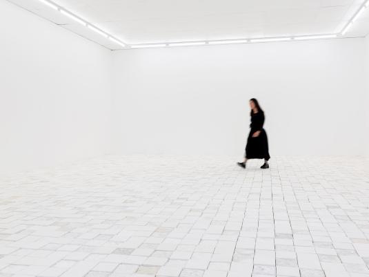 Sarah Ujmaia 'And thank you to my baba for laying the timber floor' 2024. Photo by Christian Capurro.