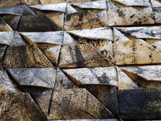 image constructed from folded paper