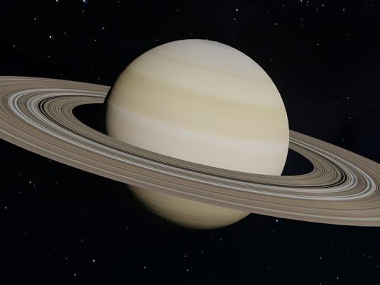 Saturn with rings
