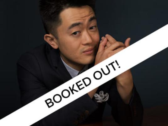photo of Benjamin Law with 'booked out' banner across image
