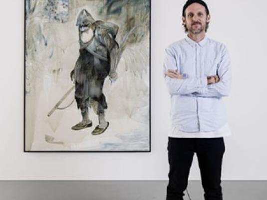 Laith McGregor with his work